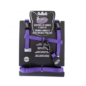 SIMONS Adjustable Nylon Harness/Leash Purple M