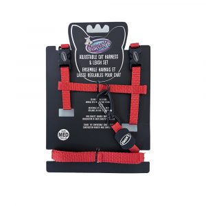 SIMONS Adjustable Nylon Harness/Leash Red M