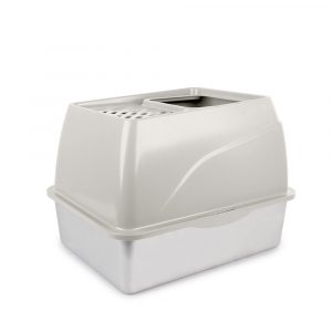 ALL FOR PAWS Go Fresh Stainless Steel No Mess Litter Box - Sand