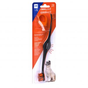 Paw Ready BrushMate Premium Toothbrush with Biteblock - Orange Small