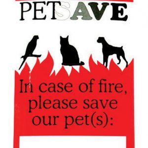 BURGHAM PETSAVE Fire Sticker /ENG (6)