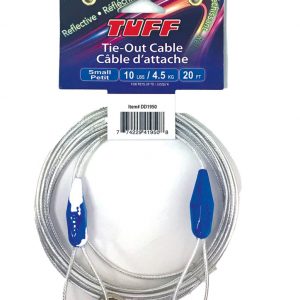 TUFF Reflective Tie-Out Cable 20' Small
