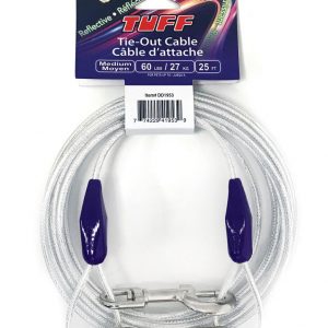 TUFF Reflective Tie-Out Cable 25' Medium