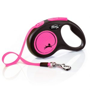 FLEXI Neon Rflct Tape Leash 5 m/16 ft S
