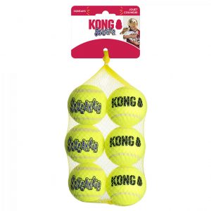KONG AIR DOG Squeakers Ball Md 6 pack
