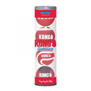 KONG Signature Balls 4-pk Assorted Md