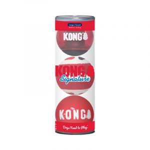 KONG Signature Balls 3-pk Assorted Lg
