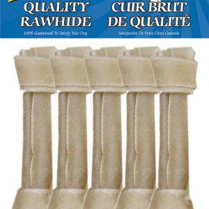 BURGHAM Packaged Rawhide Bone 5pk 8in