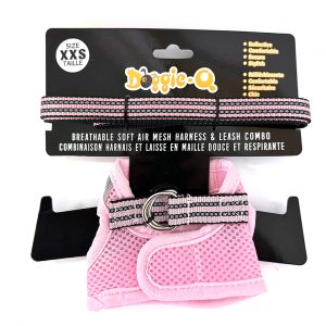 DOGGIE-Q Mesh Dog Harness/Leash combo PK XXS