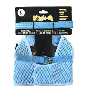DOGGIE-Q Mesh Dog Harness/Leash combo BL L
