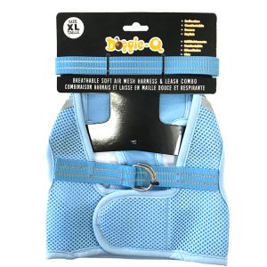 DOGGIE-Q Mesh Dog Harness/Leash combo BL XL