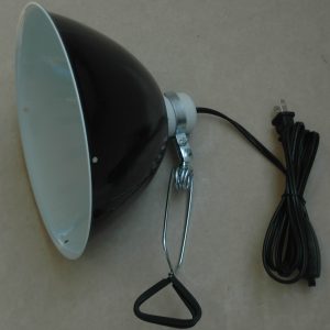 REPTI-FIT Black Dome Clamp Lamp 10 in