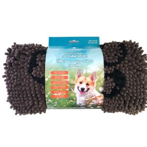 PAMPERED POOCH Microfibre Noodle Mat Brown Small