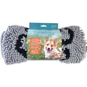 PAMPERED POOCH Microfibre Noodle Mat Grey Small