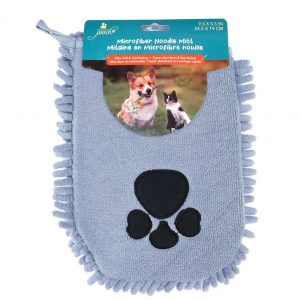 PAMPERED POOCH Microfibre Pet Wash Mitt Grey