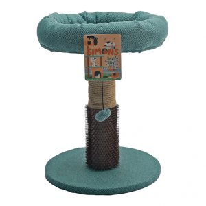 SIMONS Kitty Scratcher Perch Bed w/Self Groomer