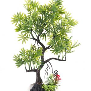 AQUA-FIT Green Japanese Maple Bonsai Plastic Plant 11"