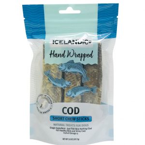 ICELANDIC+ Fish Treat Cod Skin Chew Stick 3-pack 5"