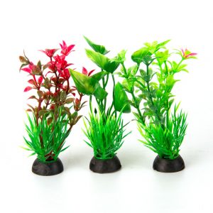 AQUA-FIT Assorted Plastic Plant 3pk 3"