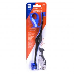 Paw Ready BrushMate Premium Toothbrush with Biteblock - Blue Medium