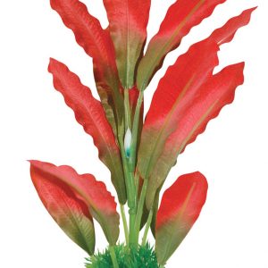 AQUA-FIT Silk Plant w/ Gravel Base - Red 8in