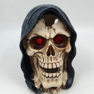 AQUA-FIT Polyresin Reaper Skull 5.5x4.75x6"