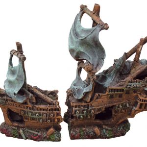 AQUA-FIT Polyresin Shipwreck 14.5x4x11in