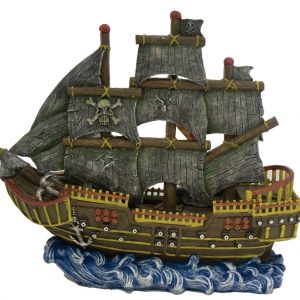AQUA-FIT Polyresin Pirate Ship Giant 18x5.6x15.5in