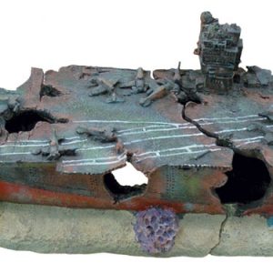 AQUA-FIT Aircraft Carrier Shipwreck 29x7x10in