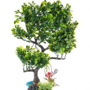 AQUA-FIT Green Juniper Bonsai Plastic Plant 11"