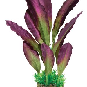 AQUA-FIT Silk Plant with Gravel Base - Purple 8in