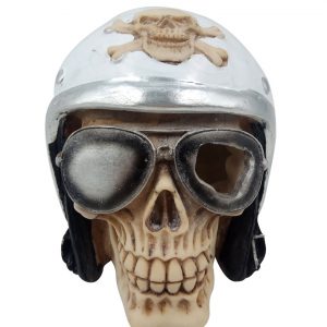 AQUA-FIT Polyresin Pilot Skull 5.5x5.5x5"