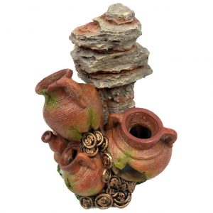 AQUA-FIT Polyresin Barrel Mountain Ornament 4x3.5x4.5"