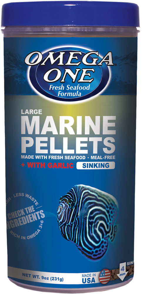 OMEGA ONE Garlic Marine Pellets Lg 9 oz