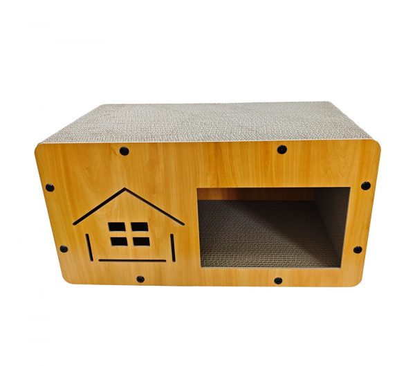 SIMONS Corrugated Luxe Cat Chateau w/Catnip – House 21.5 X 12 X 11 in