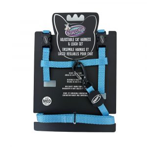 SIMONS Adjustable Nylon Harness/Leash Light Blue M