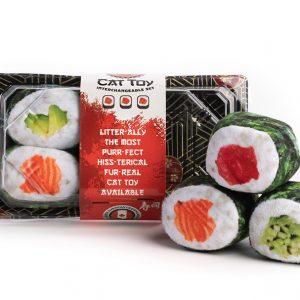FABCAT SET OF 6 SUSHI ROLLS WITH TRAY