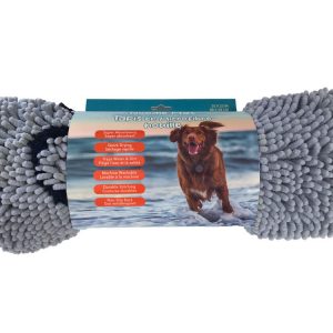PAMPERED POOCH Microfibre Noodle Mat Grey Large