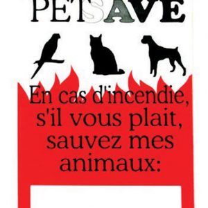 BURGHAM PETSAVE Fire Sticker/FRCH (6)