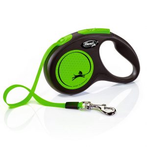 FLEXI Neon Rflct Tape Leash 5 m/16 ft S