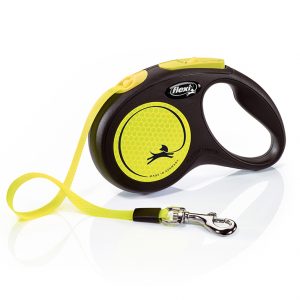 FLEXI Neon Rflct Tape Leash 5 m/16 ft S