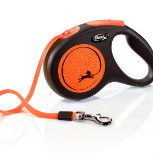 FLEXI Neon Rflct Tape Leash 5 m/16 ft M