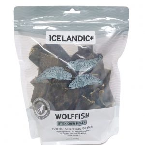 ICELANDIC+ Fish Treat Wolffish Skin Strips Bulk 9 oz