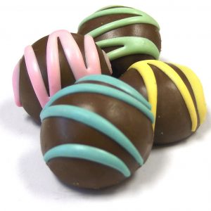 CLAUDIAS Truffies - Dipped Carob with Pastel Stripes /24