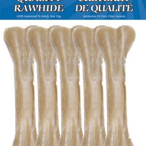 BURGHAM Packaged Pressed Rawhide Bone 5pk 8.25in