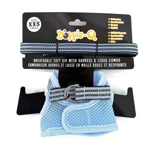 DOGGIE-Q Mesh Dog Harness/Leash combo BL XXS