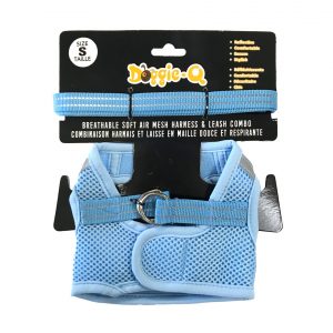 DOGGIE-Q Mesh Dog Harness/Leash combo BL S