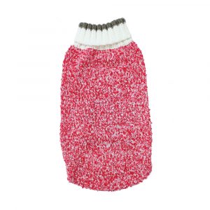DOGGIE-Q Speckled Red Sweater 18"