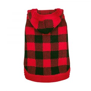 DOGGIE-Q Double Knit Lumber Jacket - Red 6"