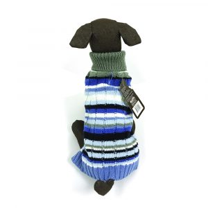 DOGGIE-Q Blue stripes Sweater - 18in
